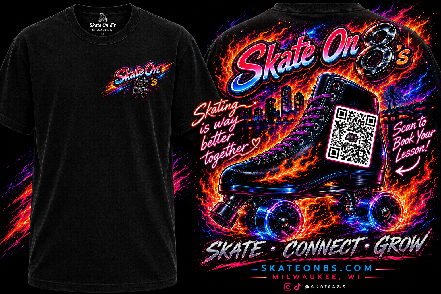 Skate On 8’s Classic Tee